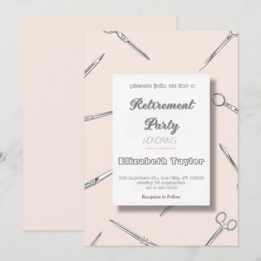 Doctor  Surgeon nurse retirement invitation 招待状 (正面/裏面)