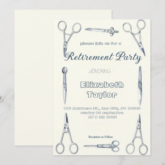 Doctor  Surgeon nurse retirement invitation 招待状 (正面/裏面)
