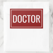 Doctor Text Custom Rectangle Stickers Office Use 長方形シール (バッグ)