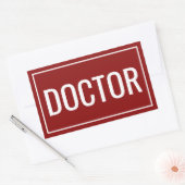 Doctor Text Custom Rectangle Stickers Office Use 長方形シール (封筒)