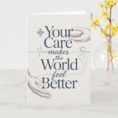 Doctor Thank You Card カード (黄色い花)