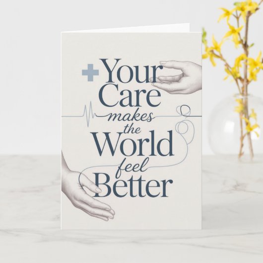 Doctor Thank You Card カード (黄色い花)