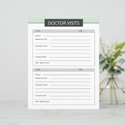Doctor visit planner template (スタンド正面)