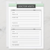 Doctor visit planner template (正面)