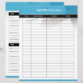 Doctor Visit Planner Template (正面/裏面)