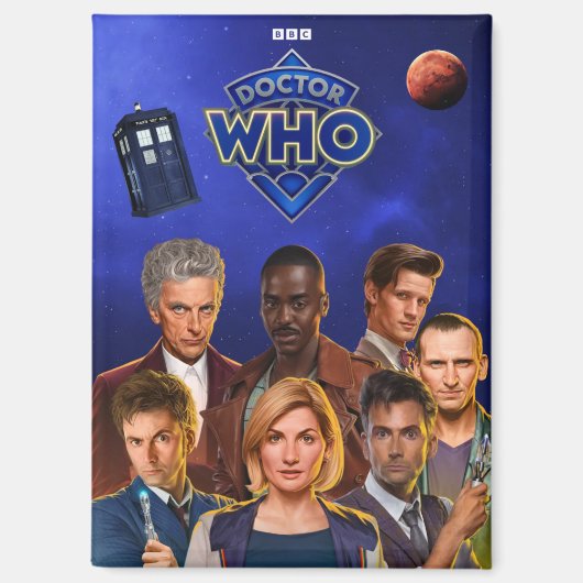Doctor Who Rectangle冷蔵庫用マグネット マグネット (正面)