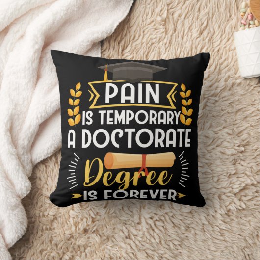 Doctorate Dissertation Defense PhD Graduation クッション (ブランケット)