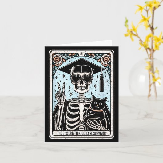 Doctorate Dissertation Phd Grad Tarot Illustration カード (黄色い花)