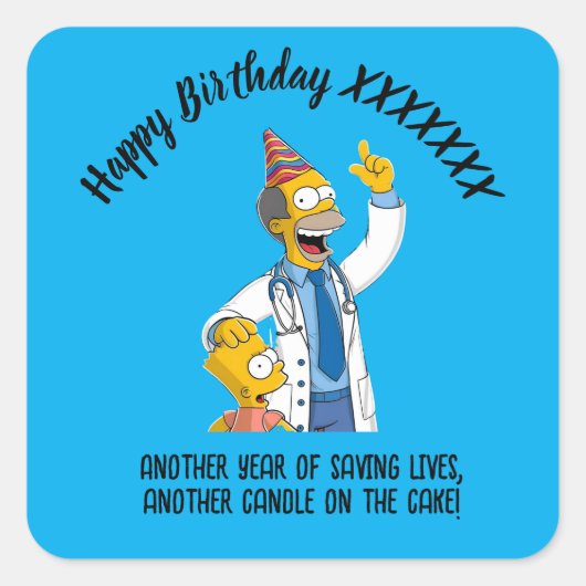 DOCTORS BIRTHDAY anti-stress psychiatry スクエアシール (正面)