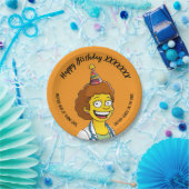 DOCTORS BIRTHDAY orange pediatric anti-stress ペーパープレート (パーティー)