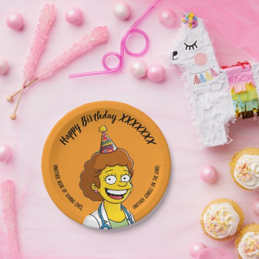 DOCTORS BIRTHDAY orange pediatric anti-stress ペーパープレート (パーティー)