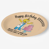 DOCTORS BIRTHDAY orange pediatric anti-stress ペーパープレート (アングル)