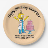 DOCTORS BIRTHDAY orange pediatric anti-stress ペーパープレート (正面)