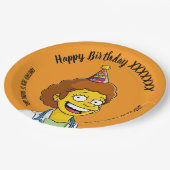 DOCTORS BIRTHDAY orange pediatric fun girl ペーパープレート (アングル)