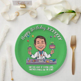 DOCTORS BIRTHDAY PARTY GREEN ANTISTRESS ペーパープレート
