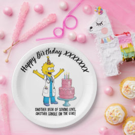 DOCTORS BIRTHDAY white pediatric anti-stress ペーパープレート