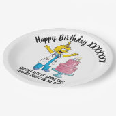 DOCTORS BIRTHDAY white pediatric anti-stress ペーパープレート (アングル)