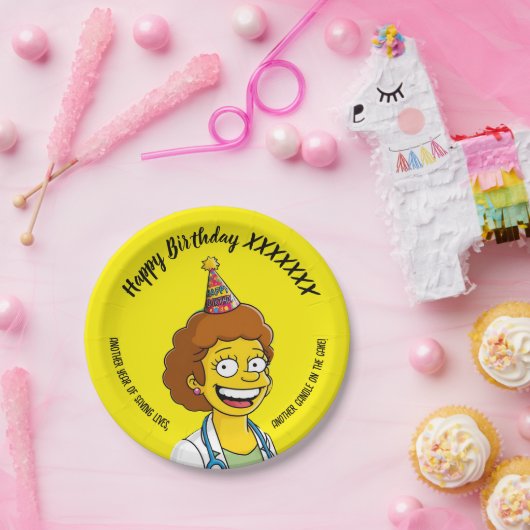 DOCTORS BIRTHDAY yellow pediatric anti-stress ペーパープレート (パーティー)