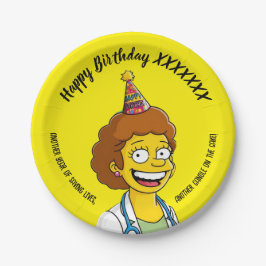 DOCTORS BIRTHDAY yellow pediatric anti-stress ペーパープレート