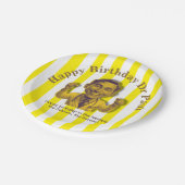 DOCTORS BIRTHDAY yellow & white ペーパープレート (アングル)