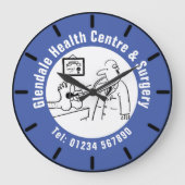 Doctor's Health Center Cartoon. ラージ壁時計 (正面)