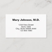 Doctor's Medical Office Your Next Appointment Card 予約カード (裏面)
