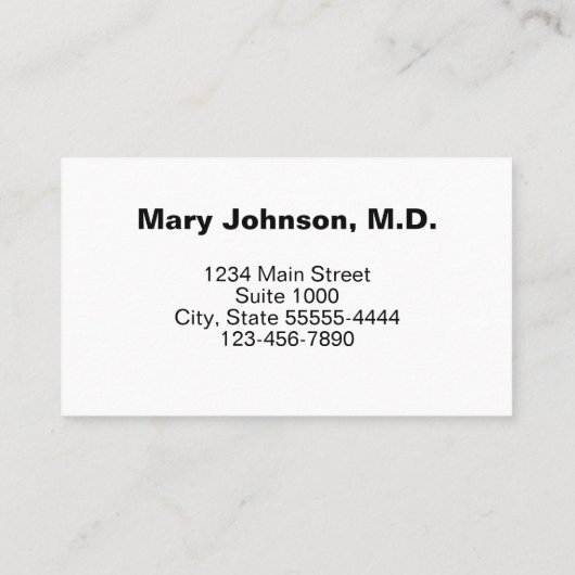 Doctor's Medical Office Your Next Appointment Card 予約カード (裏面)