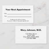 Doctor's Medical Office Your Next Appointment Card 予約カード (正面/裏面)
