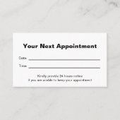 Doctor's Medical Office Your Next Appointment Card 予約カード (正面)
