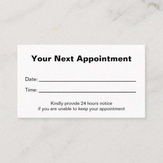Doctor's Medical Office Your Next Appointment Card 予約カード (正面)