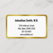 Doctors Officeホワイト金ゴールド次のアポイントメント 予約カード (裏面)