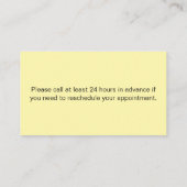 Doctors Office Black Cream Your Next Appointment 予約カード (裏面)