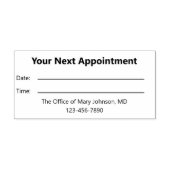 Doctor's Office Your Nextアポイントメントのアラーム セルフインキングスタンプ (デザイン)