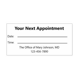 Doctor's Office Your Nextアポイントメントのアラーム セルフインキングスタンプ