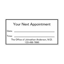 Doctor's Office Your Nextアポイントメントのアラーム セルフインキングスタンプ