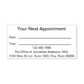 Doctor's Office Your Nextアポイントメントのアラーム セルフインキングスタンプ (デザイン)