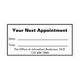 Doctor's Office Your Nextアポイントメントのアラーム セルフインキングスタンプ