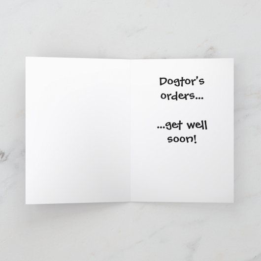 Doctor's Orders Get Well Card COMA-1 カード (内部)