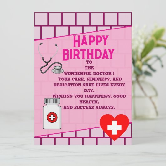 Doctor's stylish birthday カード (スタンド正面)
