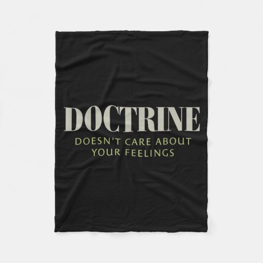 Doctrine Doesn't Care About Your Feelings Christia フリースブランケット (正面)