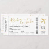 Documento de Embarque del Avion Reserva la Fecha 案内状 (正面/裏面)