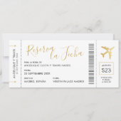 Documento de Embarque del Avion Reserva la Fecha 案内状 (正面)