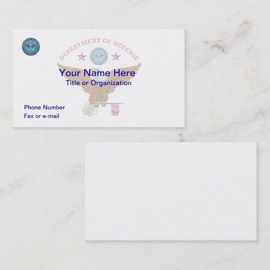 DODイーグル国旗の名刺 名刺 (正面/裏面)