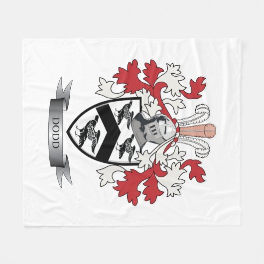 Doddの家紋の紋章付き外衣 フリースブランケット (正面(横))