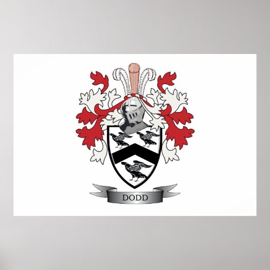 Dodd Family Crest Coat of Arms ポスター (正面)