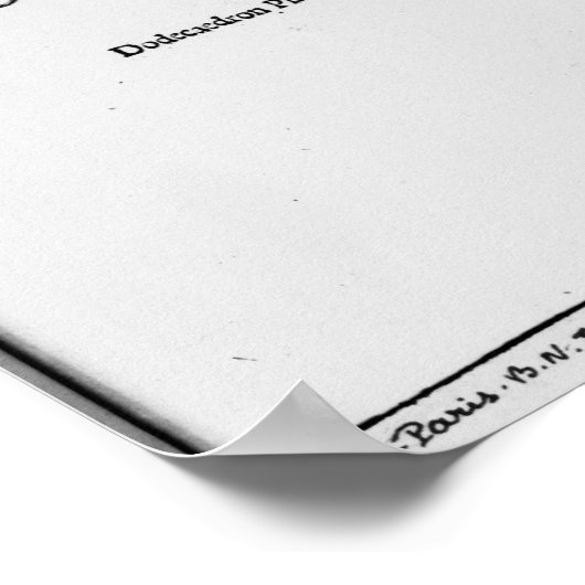 Dodecahedron, from 'De Divina Proportione' ポスター (角)