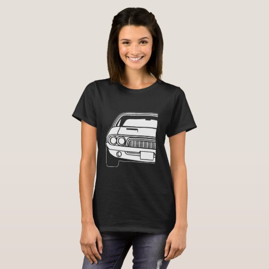 Dodge Challenger 1973 2 Tシャツ (正面フル)