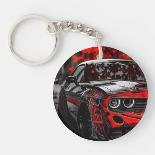 Dodge Challenger car,Porte-clés en acrylique キーホルダー (正面)