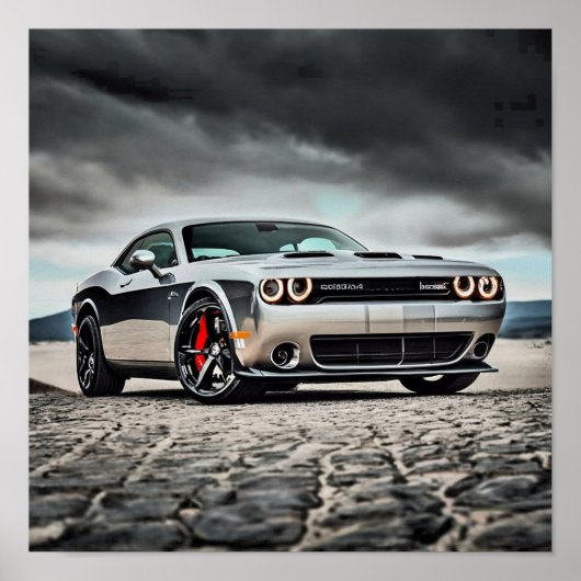 Dodge Challenger Hellcatの自然 | ポスター (正面)