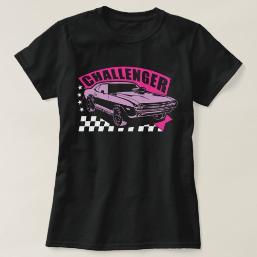 Dodge Challenger Muscle Car T-Shirt for Girls Tシャツ (デザイン正面)